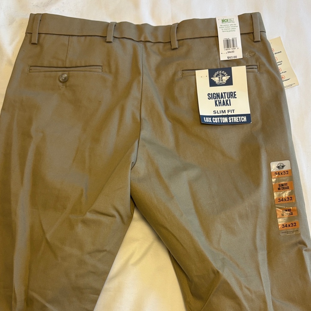 Signature Khaki Slim Fit Cotton Stretch Chinos